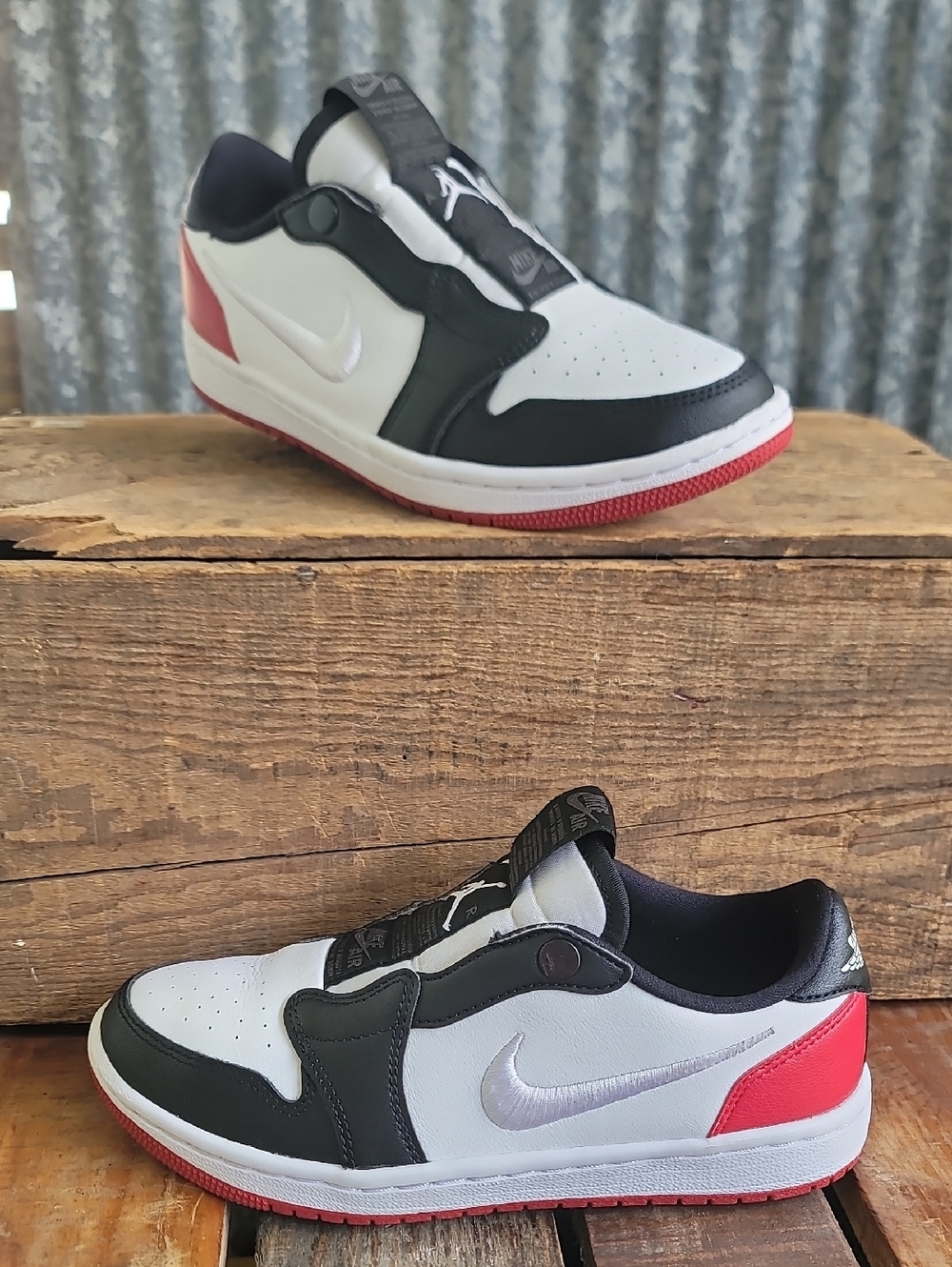 Nike Wmns Air Jordan 1 Retro Low Slip 🔥"Black Toe"🔥Wmns 6 Ships Today